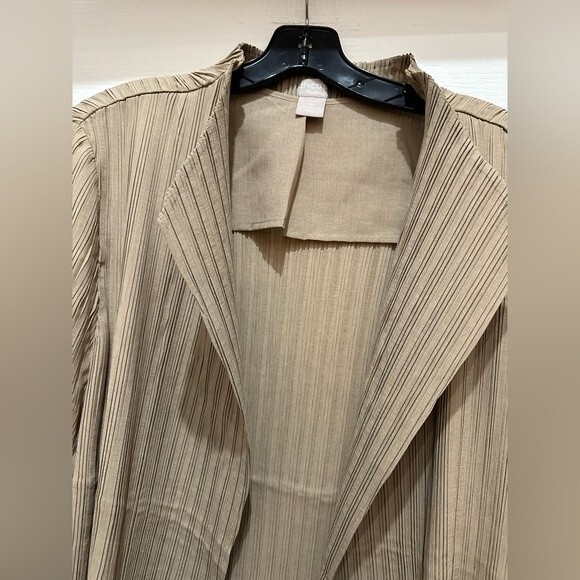 Chico’s Fringe Pleated Jacket Size 4 (20/22) - Picture 4 of 5